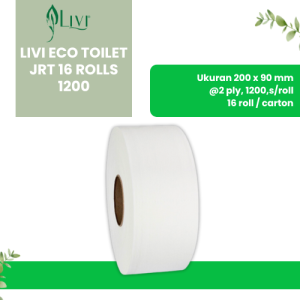 Livi Eco Toilet JRT 16 Rolls 1200
