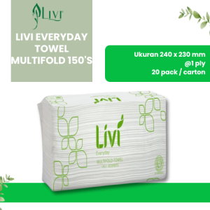 Livi Everyday Towel Multifold 150's