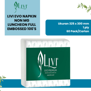 Livi Evo Napkin Non MG Luncheon Full Embossed 100's