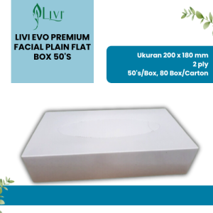 Livi Evo Premium Facial Plain Flat Box 50's
