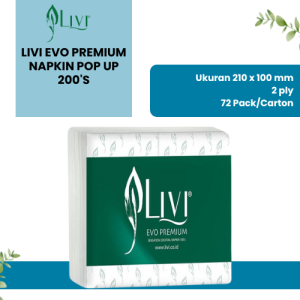 Livi Evo Premium Napkin Pop Up 200's