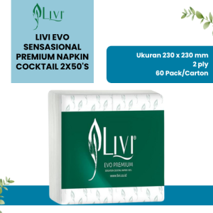 Livi Evo Sensasional Premium Napkin Cocktail 2x50's