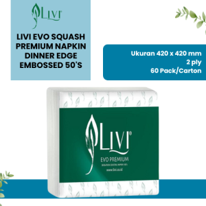 Livi Evo Squash Premium Napkin Dinner Edge Embossed 50's